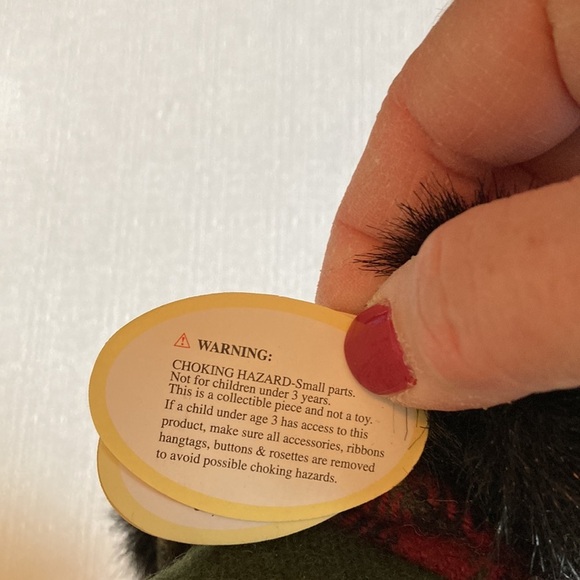 14” Plush “Fraser Fir” Black Bear #1574 Retired 2006 Bearington Christmas Tags - Picture 11 of 12